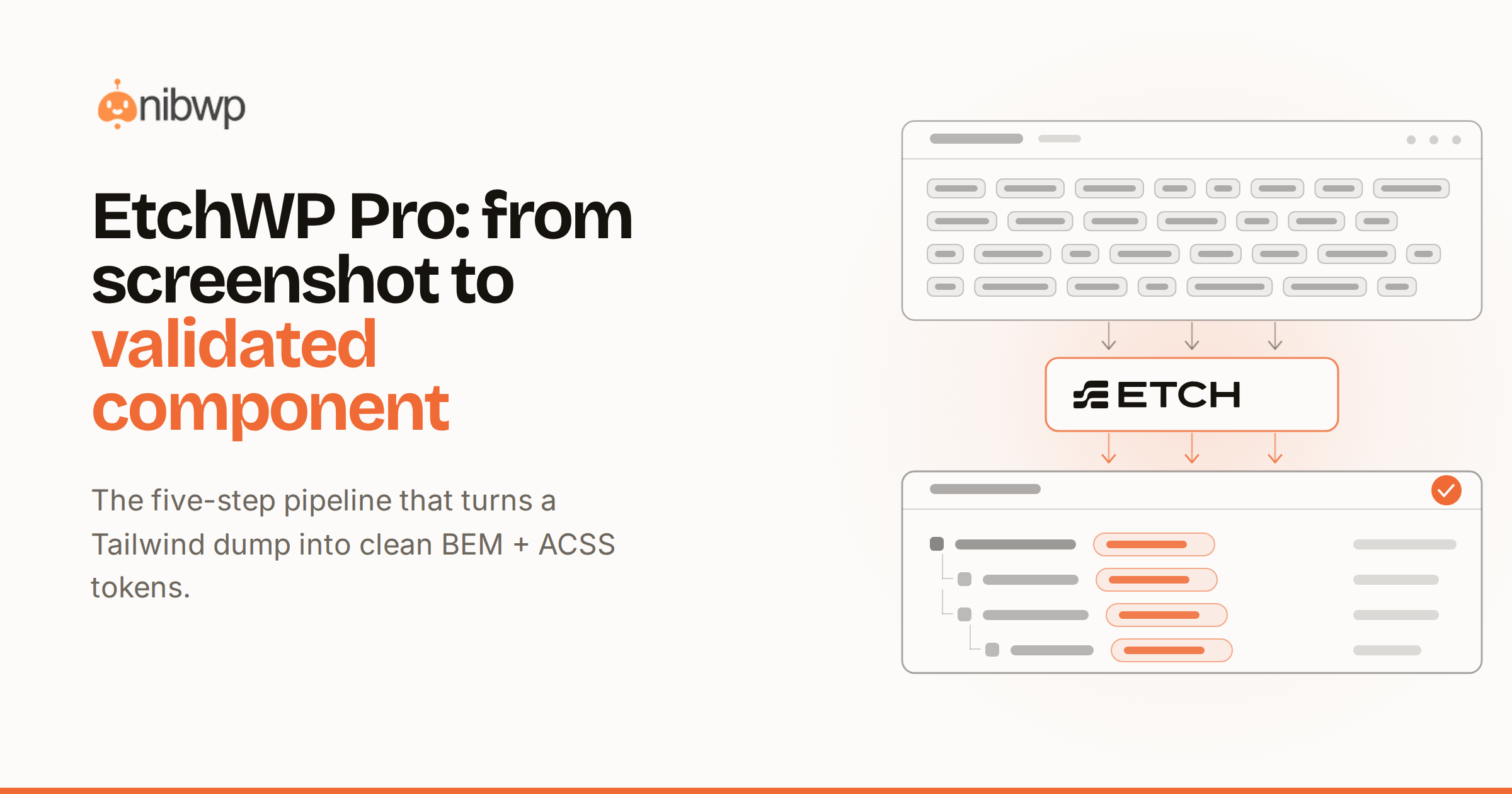 EtchWP Pro: from screenshot to validated component