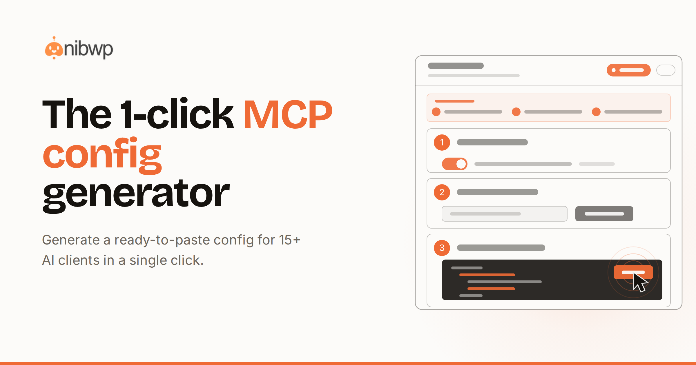 The 1-click MCP config generator