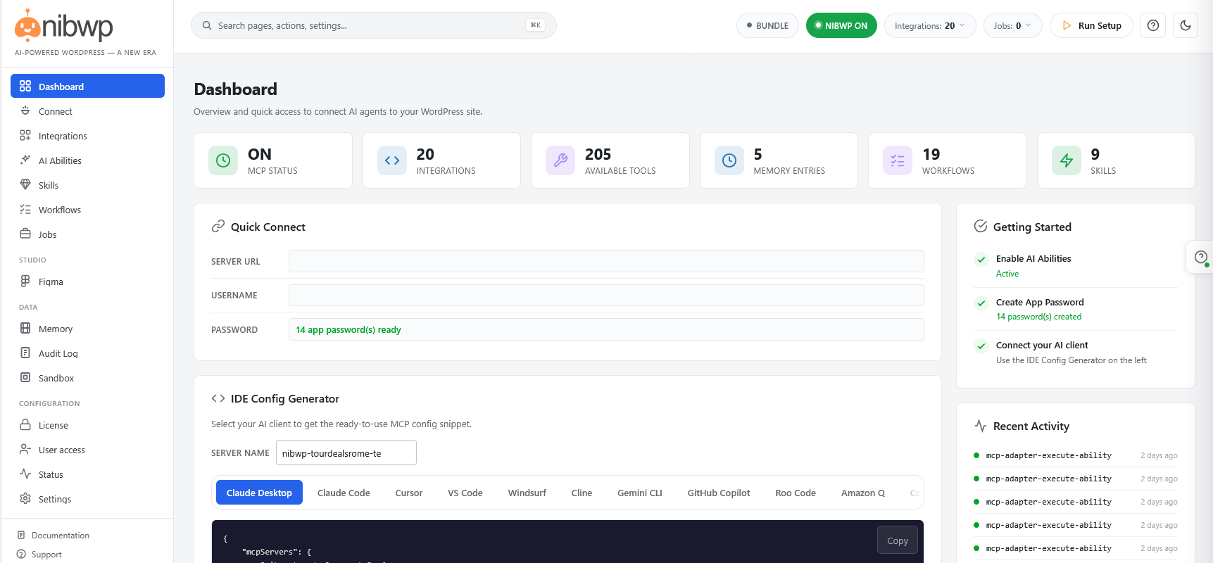 1 nibwp dashboard