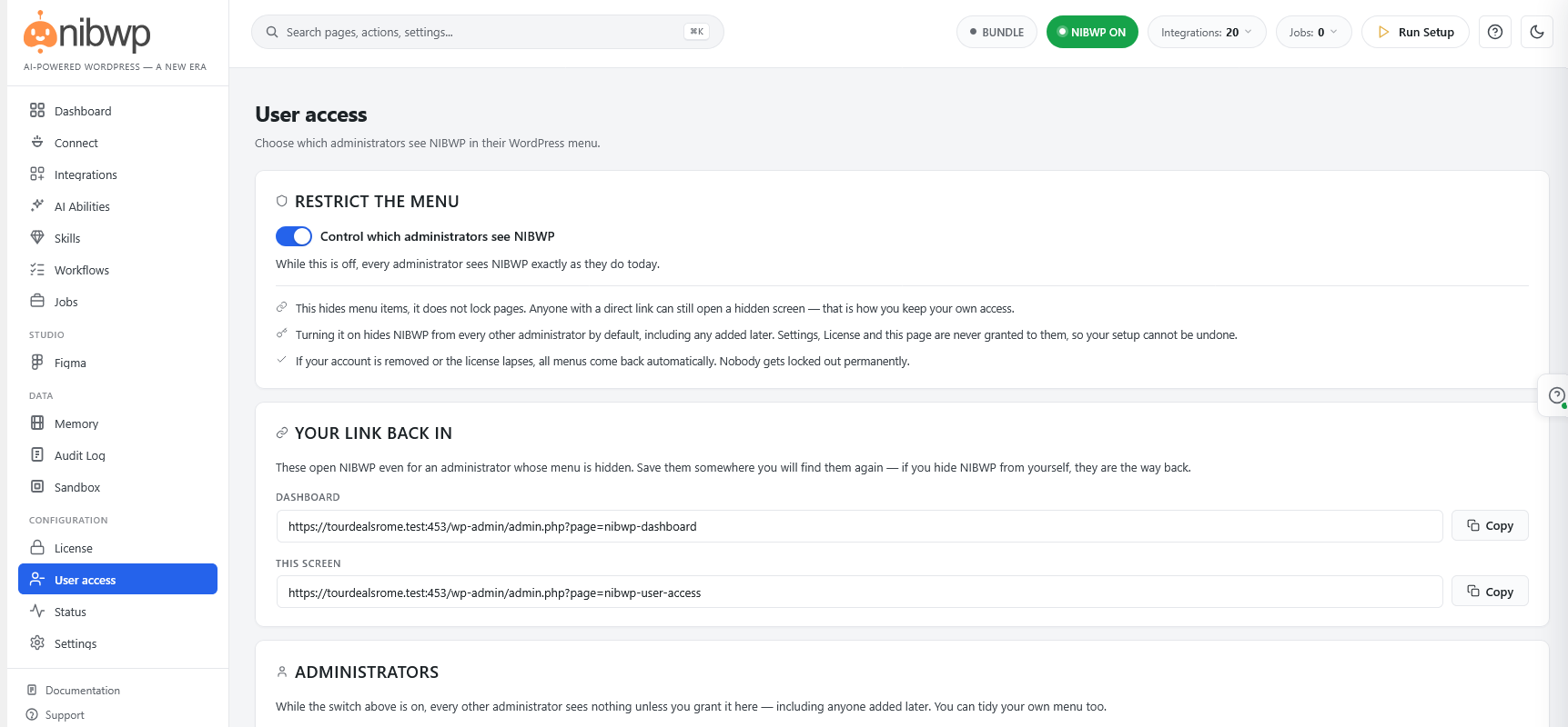 11 nibwp useraccess
