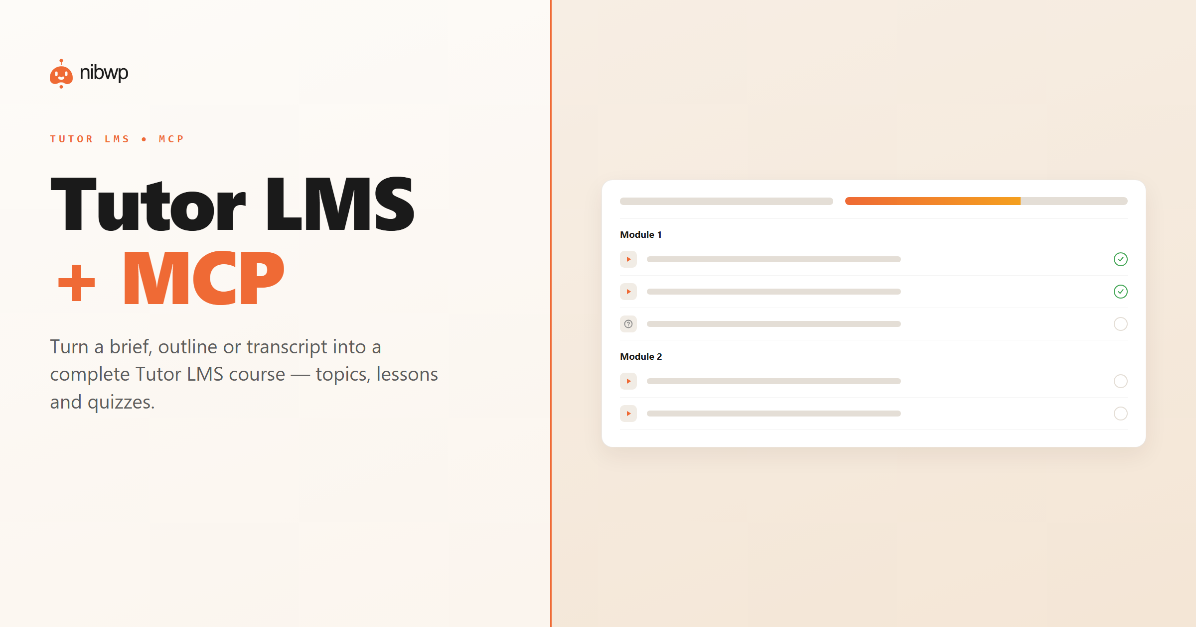 Tutor LMS and MCP — let AI work through real abilities