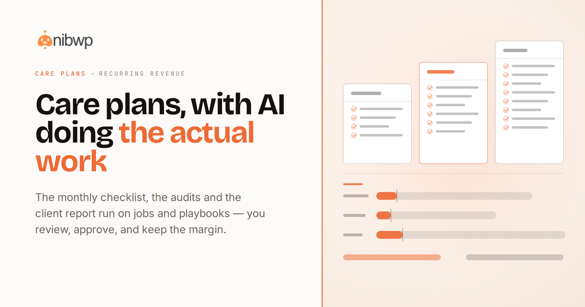 Sell WordPress care plans with AI doing the actual work