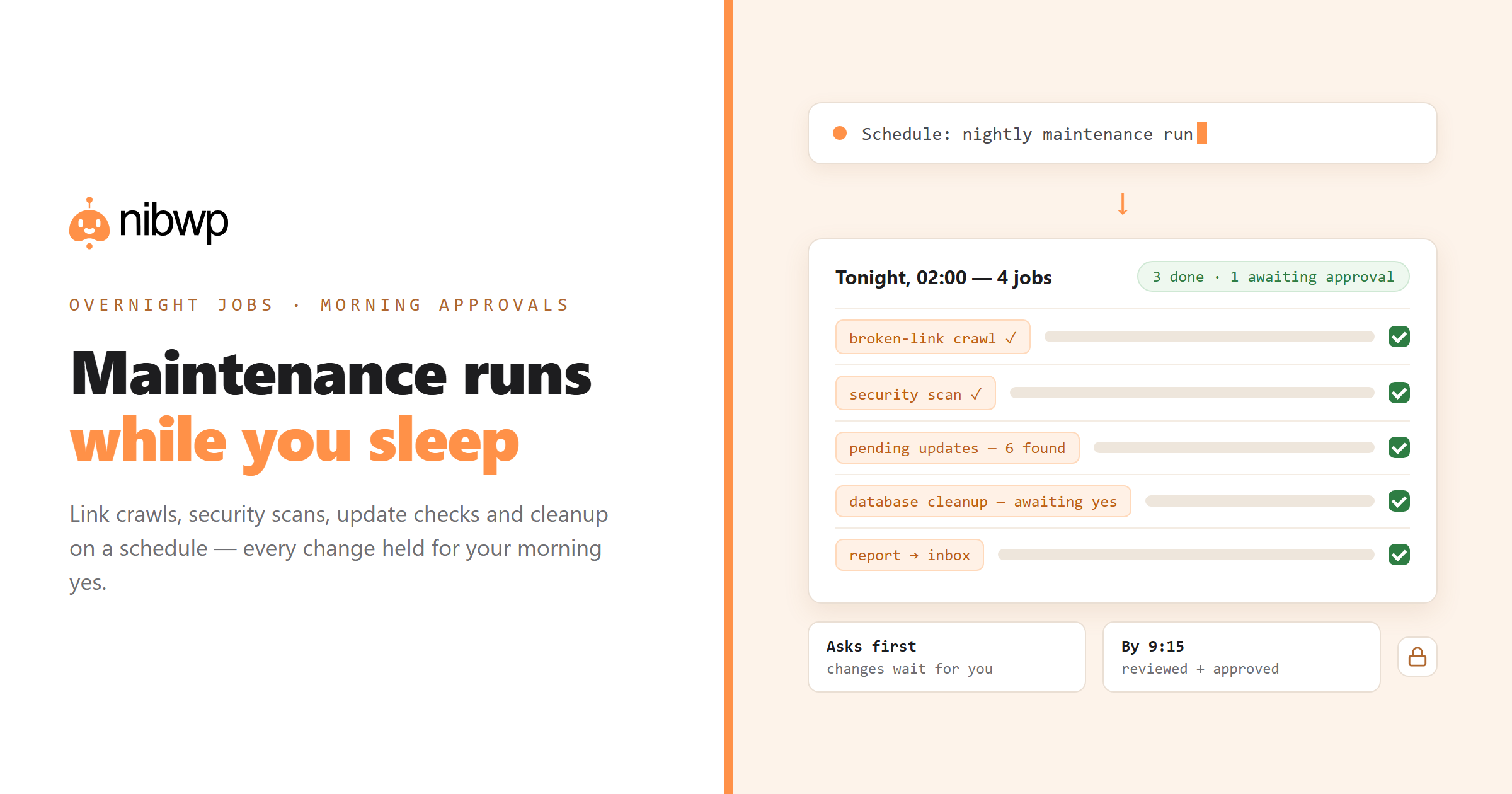 Let AI handle WordPress maintenance while you sleep