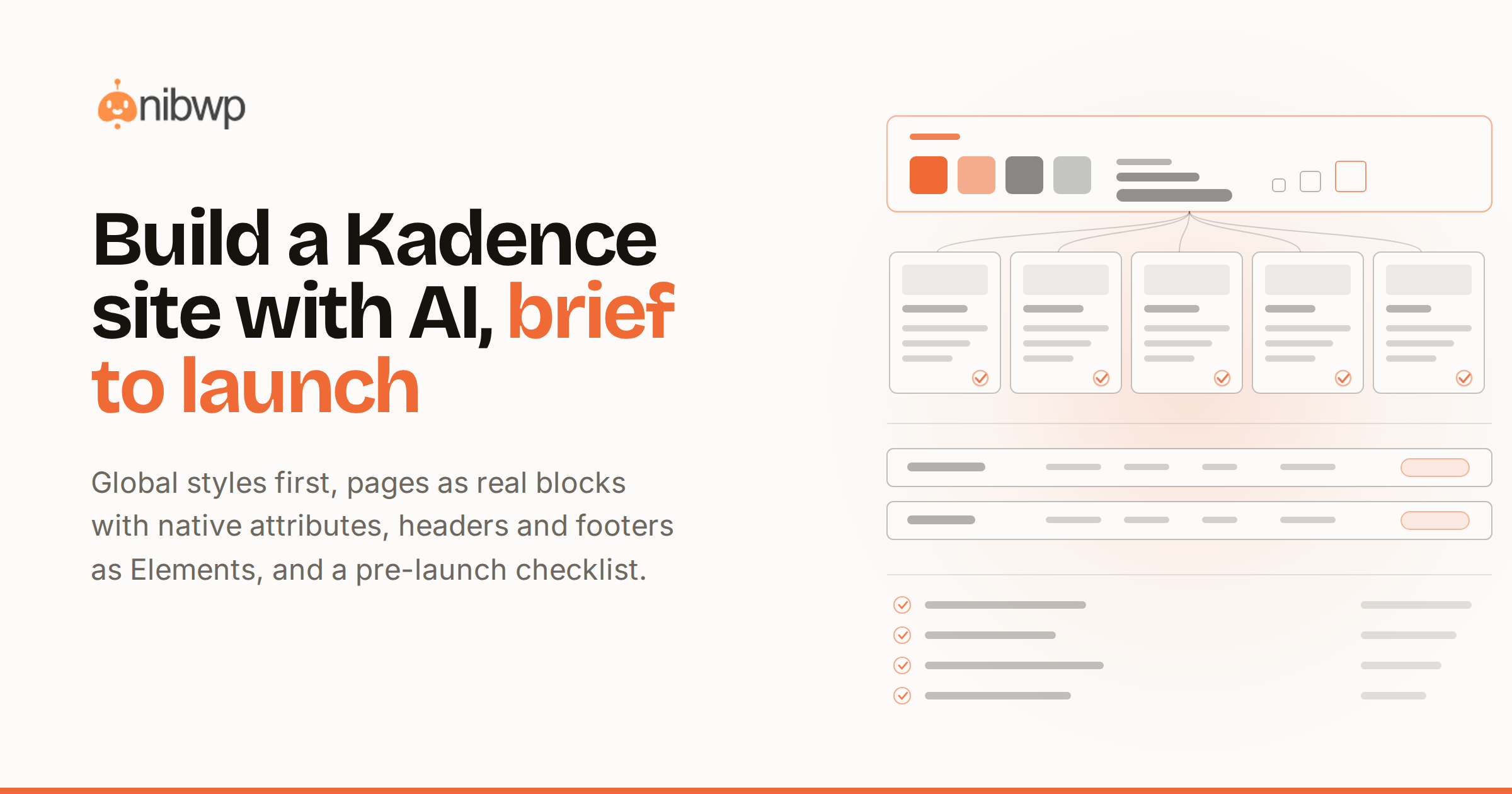 How to build a Kadence site with AI, from brief to launch