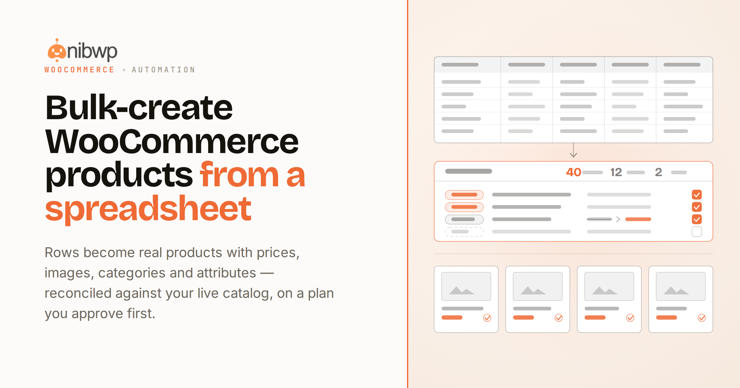 Bulk-create WooCommerce products from a spreadsheet, automatically