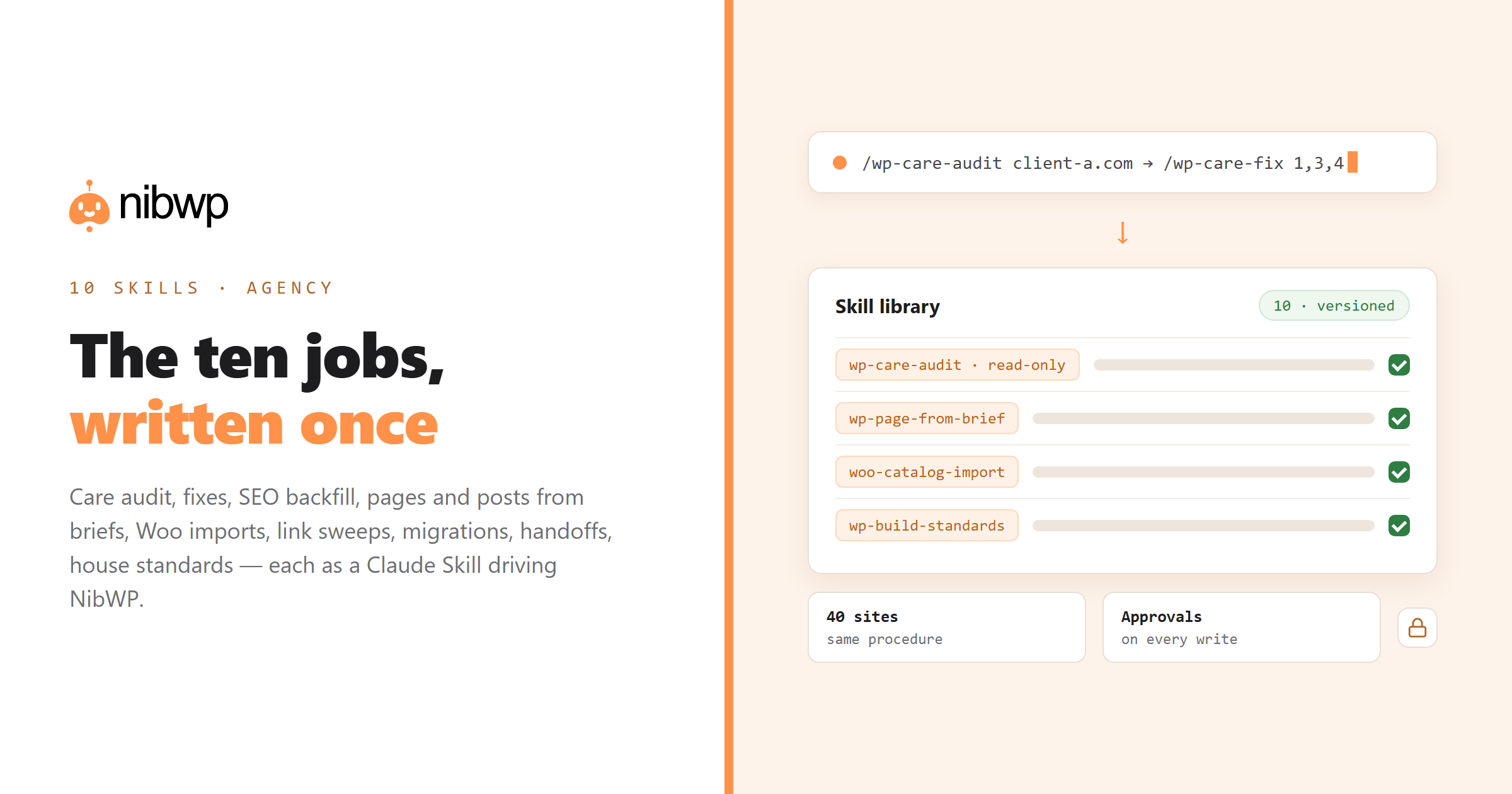 10 Claude Skills every WordPress agency should install (and what each one automates)