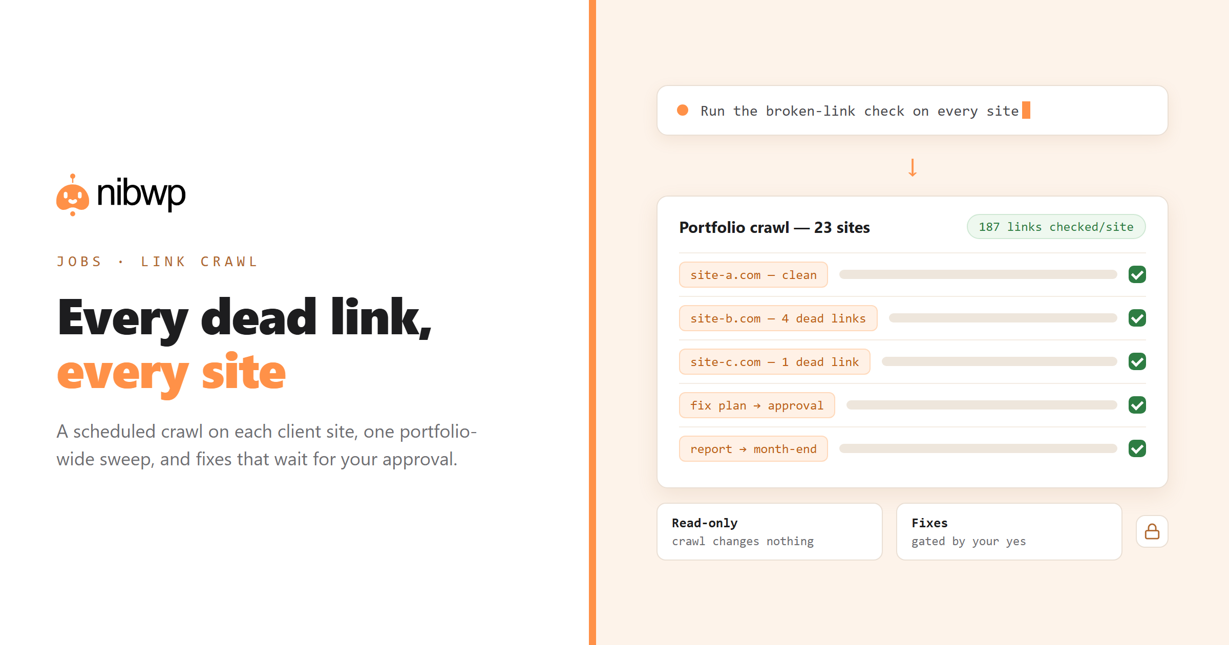 How to find broken links across every client WordPress site at once