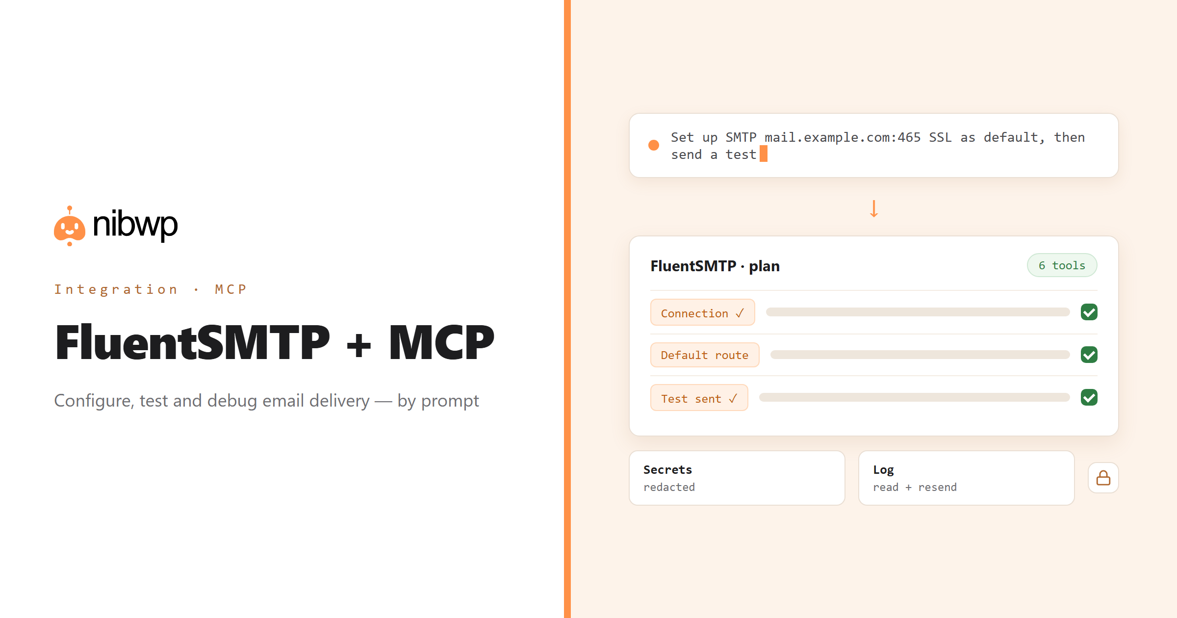 FluentSMTP + MCP: AI operating FluentSMTP through NibWP