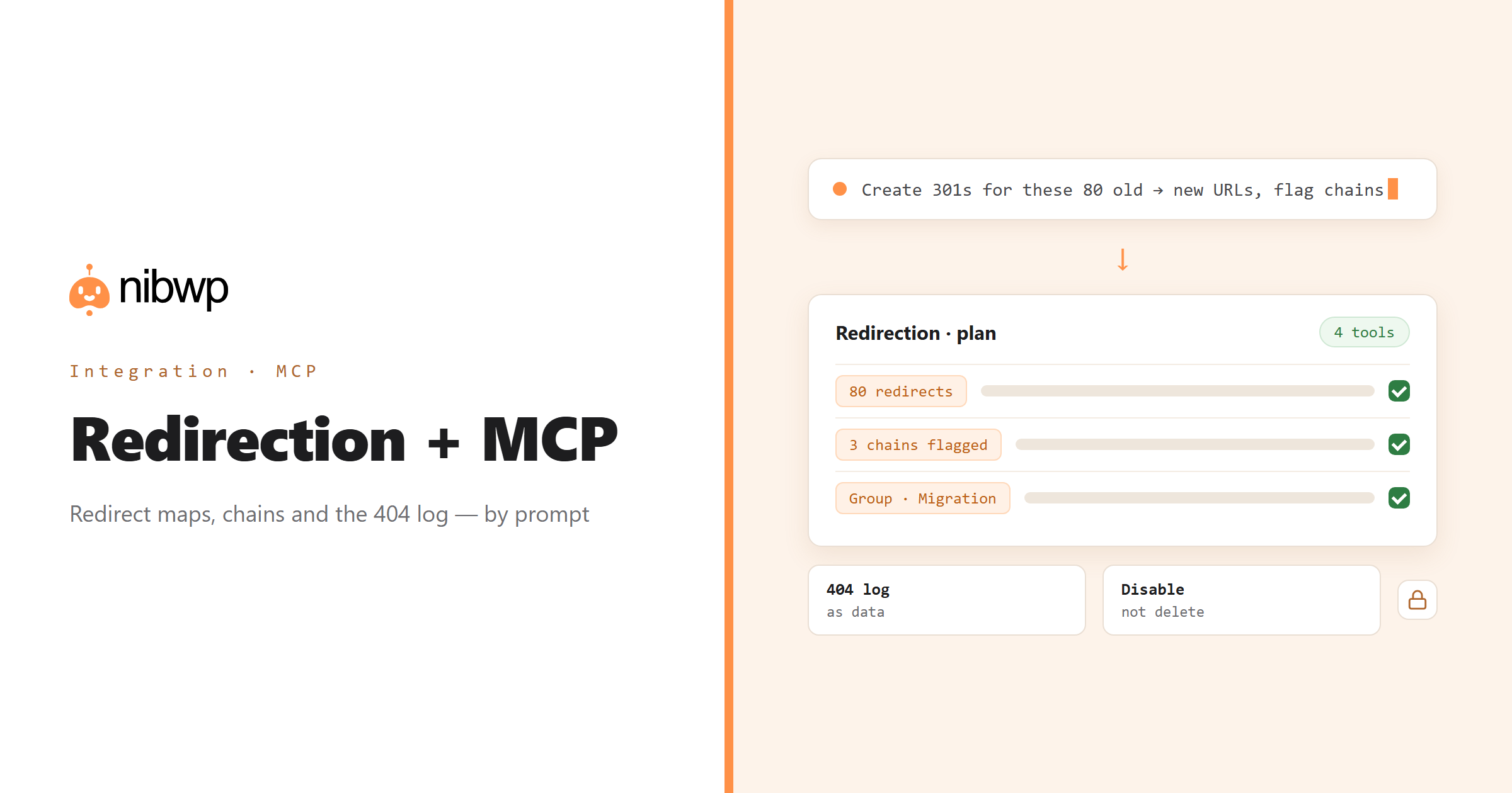Redirection + MCP: AI operating Redirection through NibWP