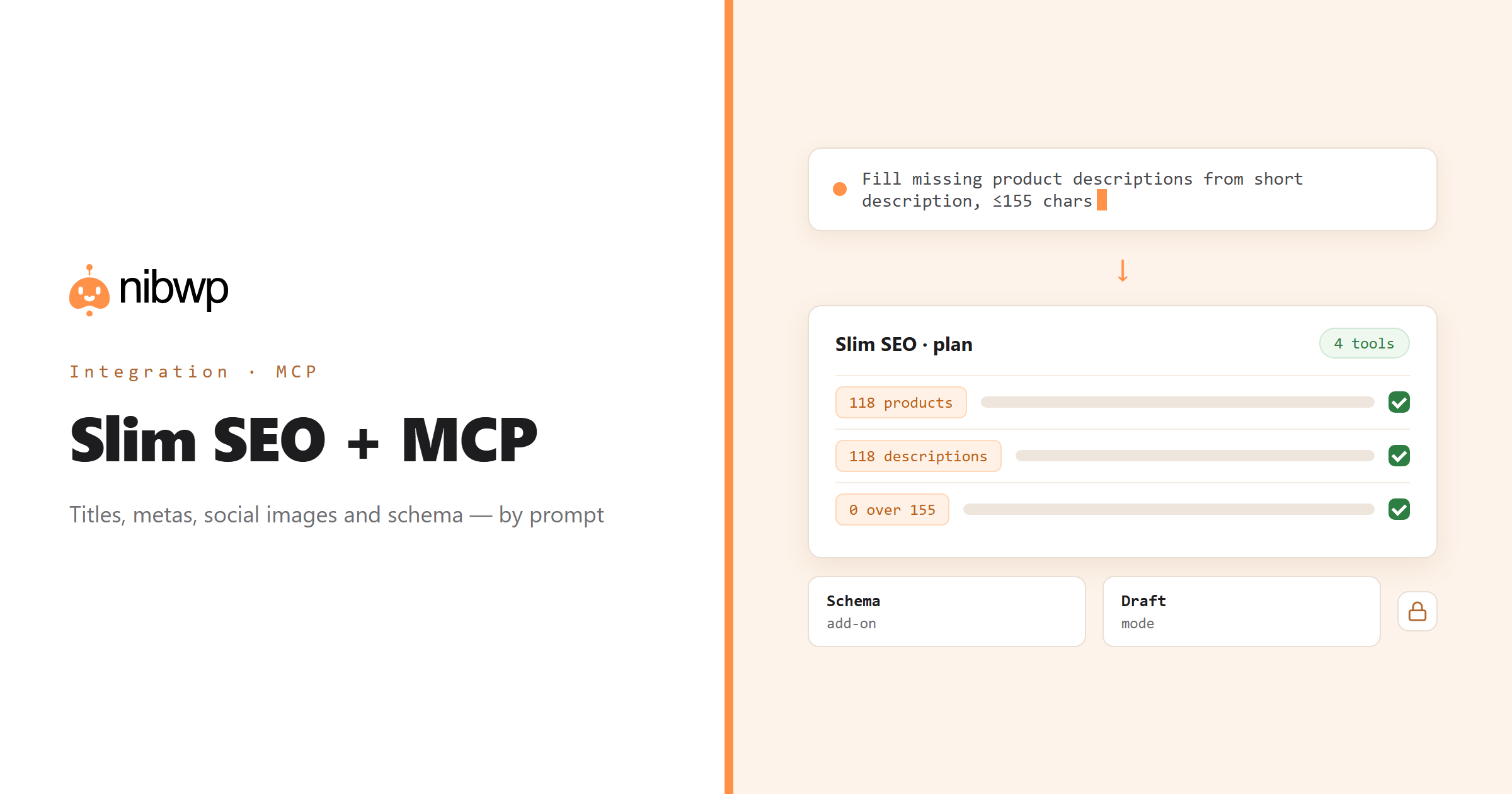 Slim SEO + MCP: AI operating Slim SEO through NibWP