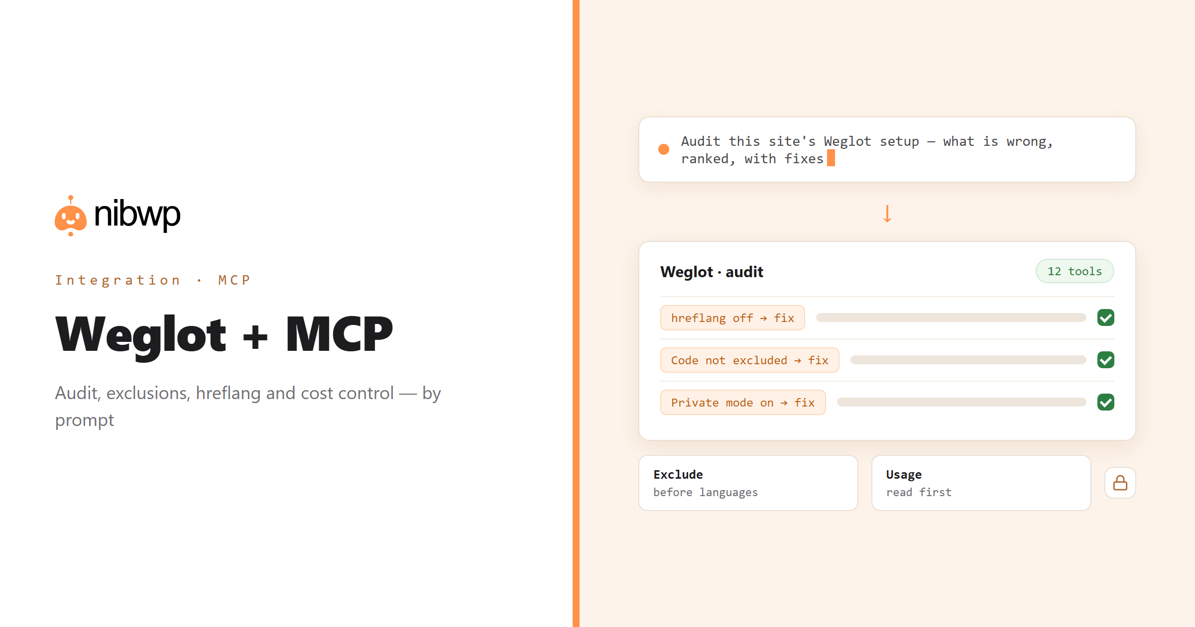 Weglot + MCP: AI operating Weglot through NibWP
