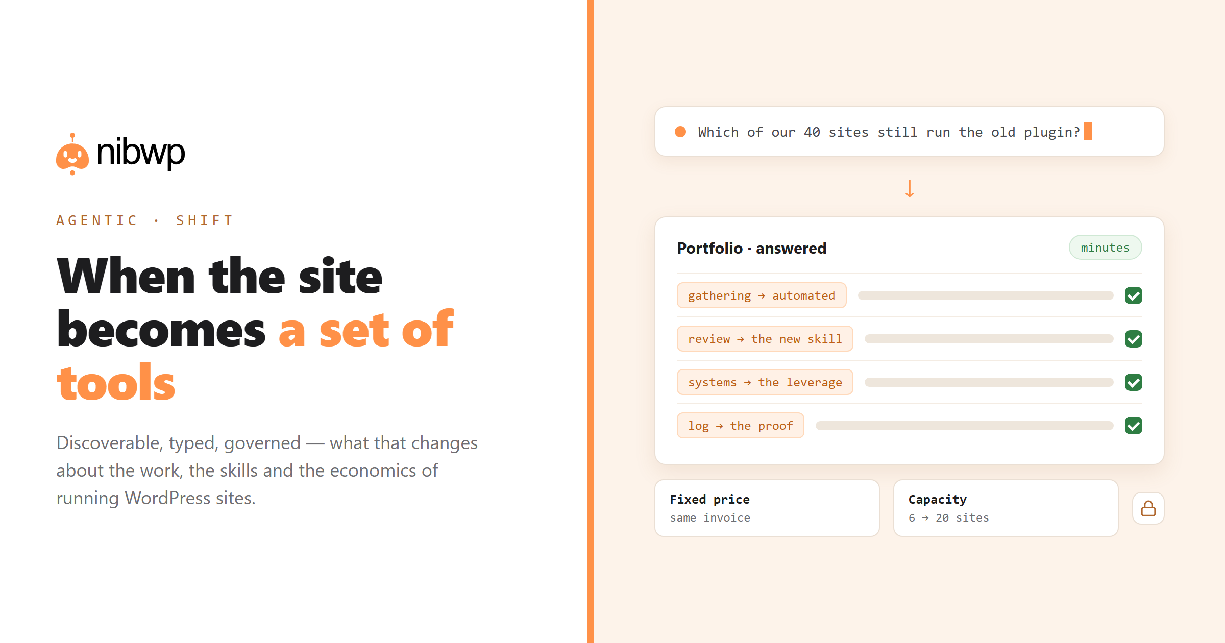 Agentic WordPress: what changes when your site becomes a set of tools