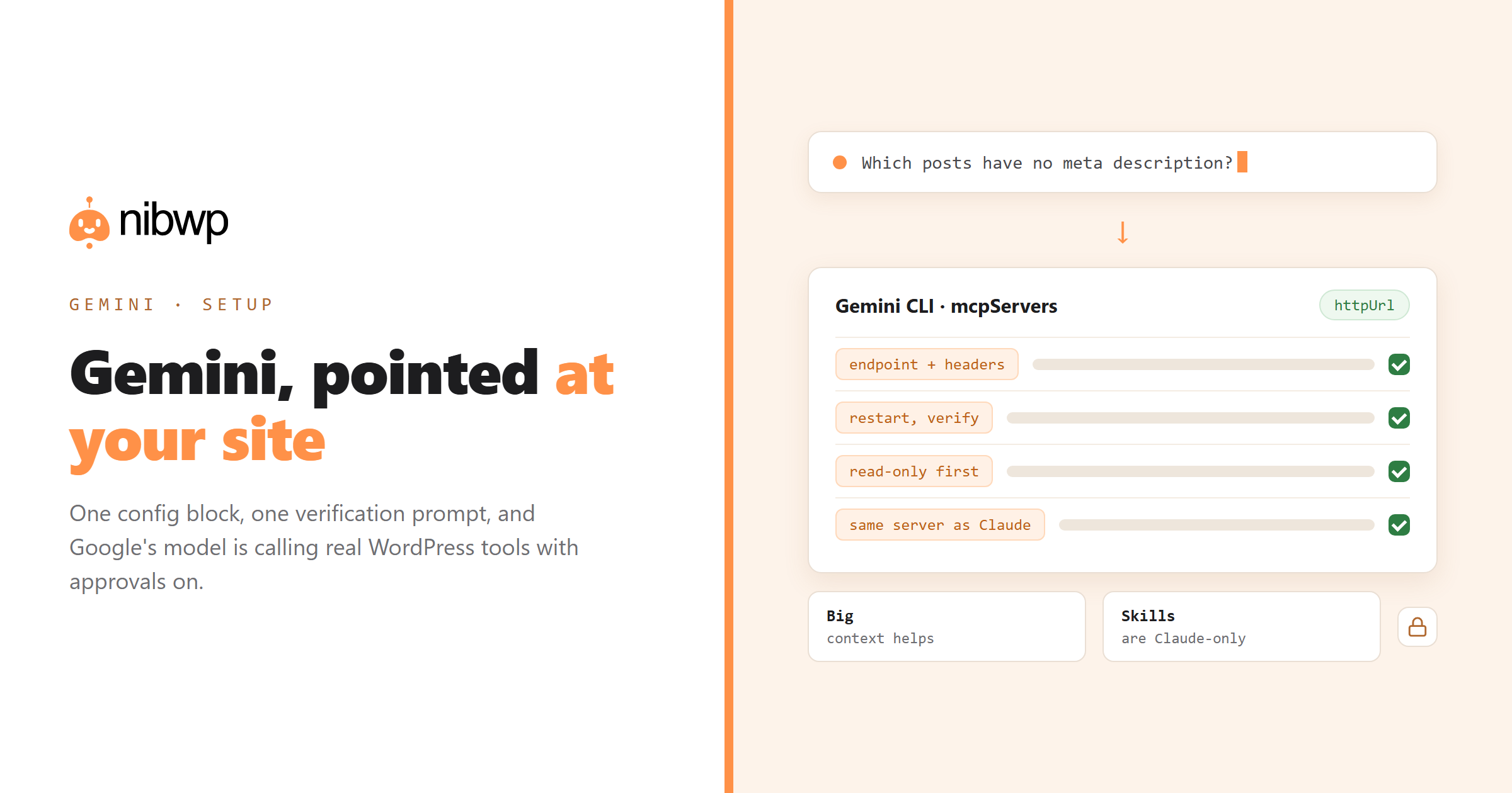 Gemini + WordPress via MCP: setup and first prompts