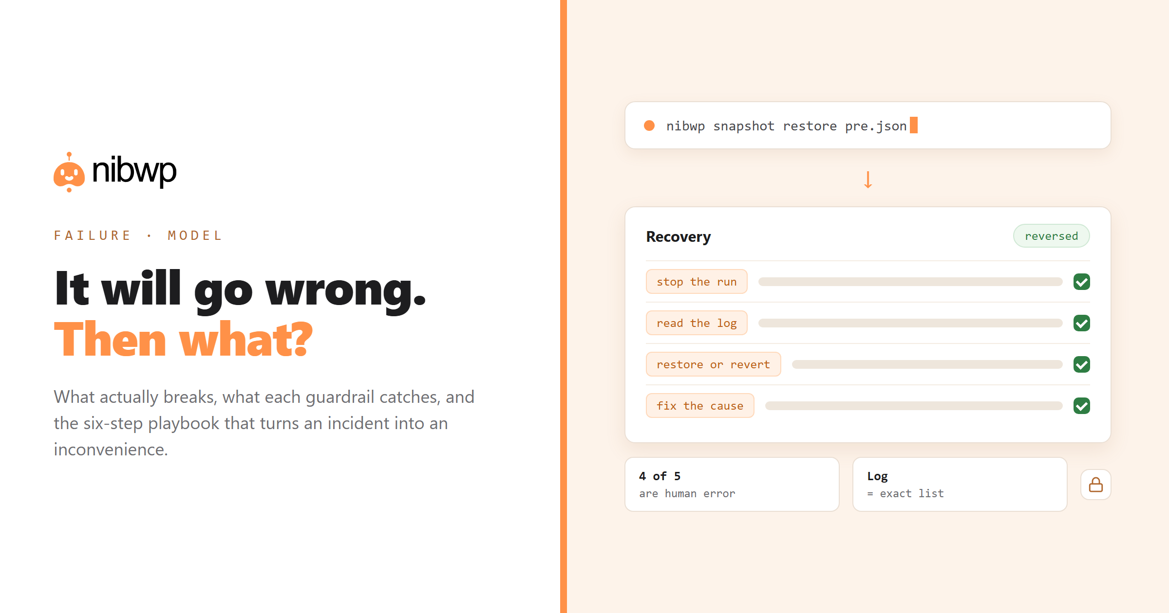 What happens when AI breaks your site? Snapshots, drafts and undo